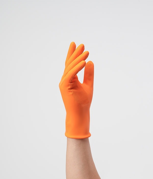 Short Sleeves Color Rubber Gloves