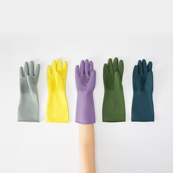 Long-Sleeves Colored Rubber Gloves